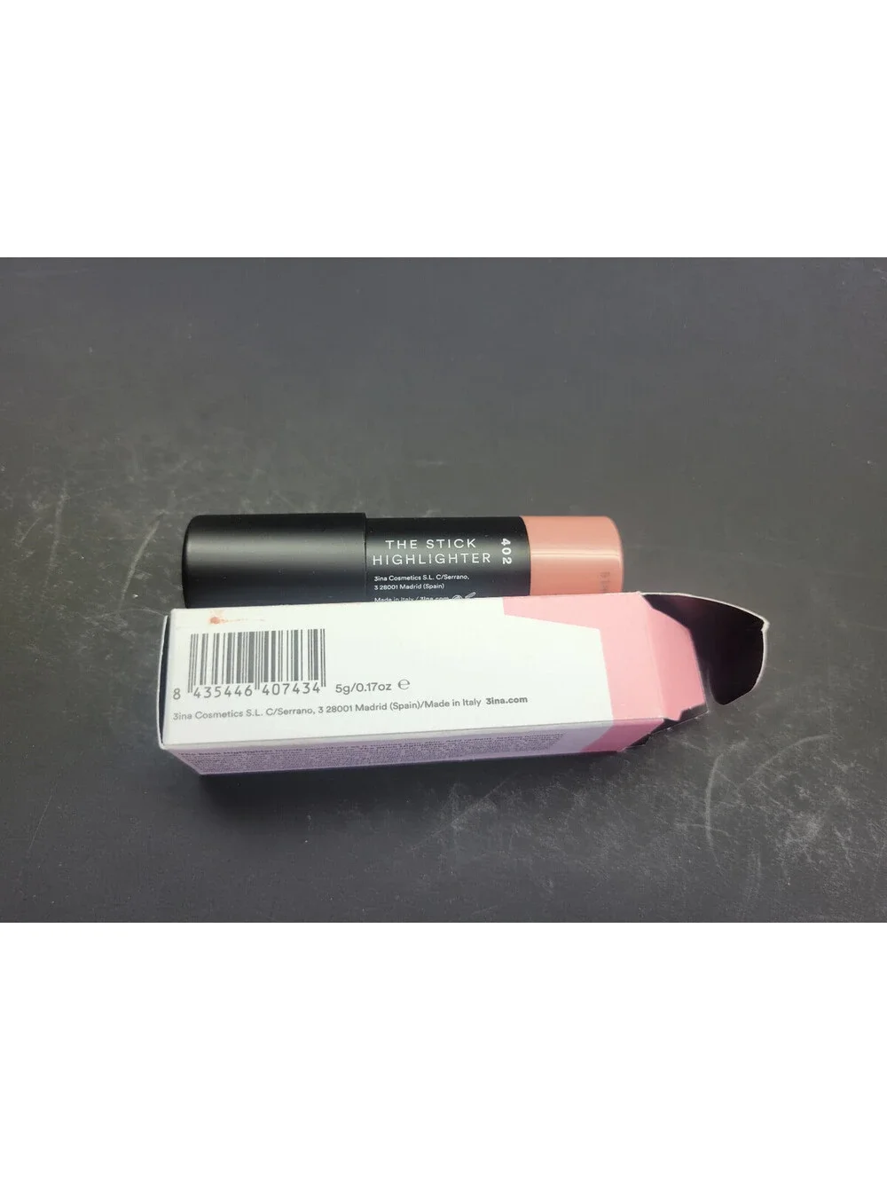 3INA The Stick Highlighter # 402 Rose Gold 5g / 0.17oz   **NIB**